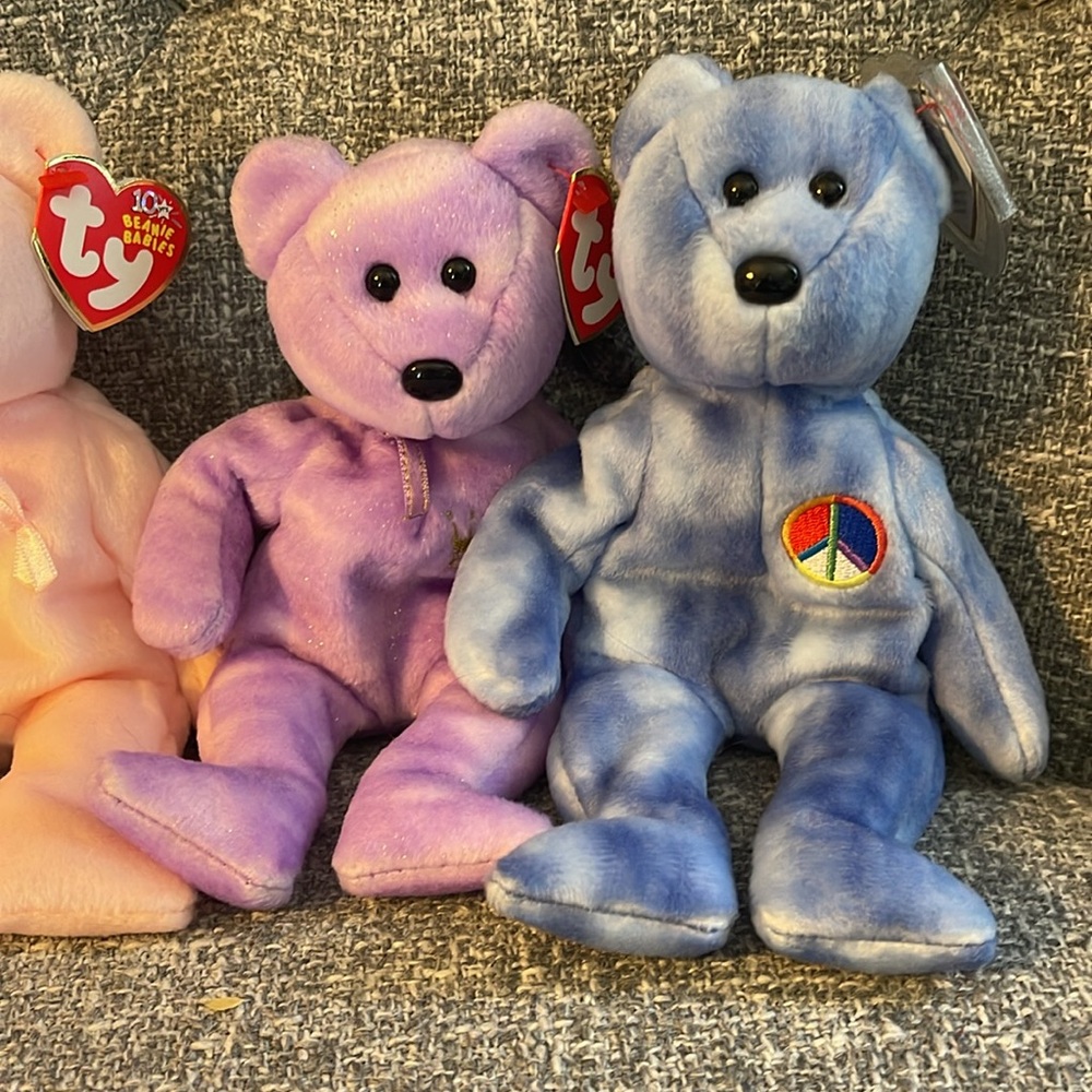 Set of 4 NWT TY Beanie Baby Bears - Picture 3 of 7